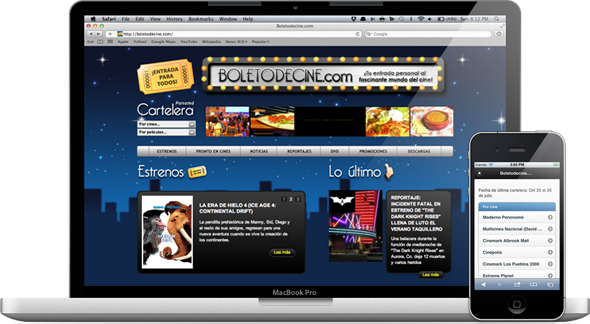 Mobile Websites Panama — Boletodecine.com